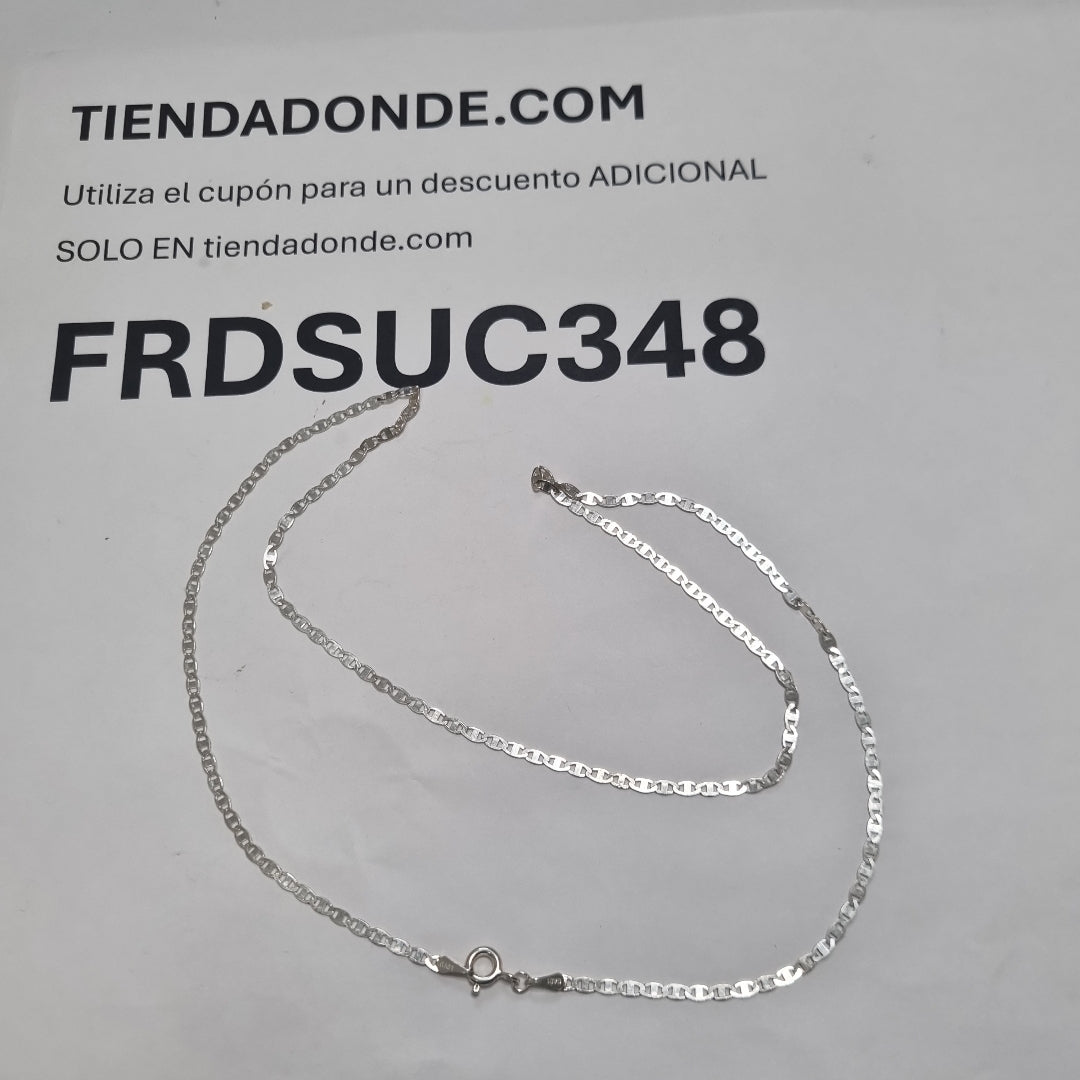CADENA TEJIDO ESPEJO PLATA .925 55 CM 3.8 GR (NUEVO)