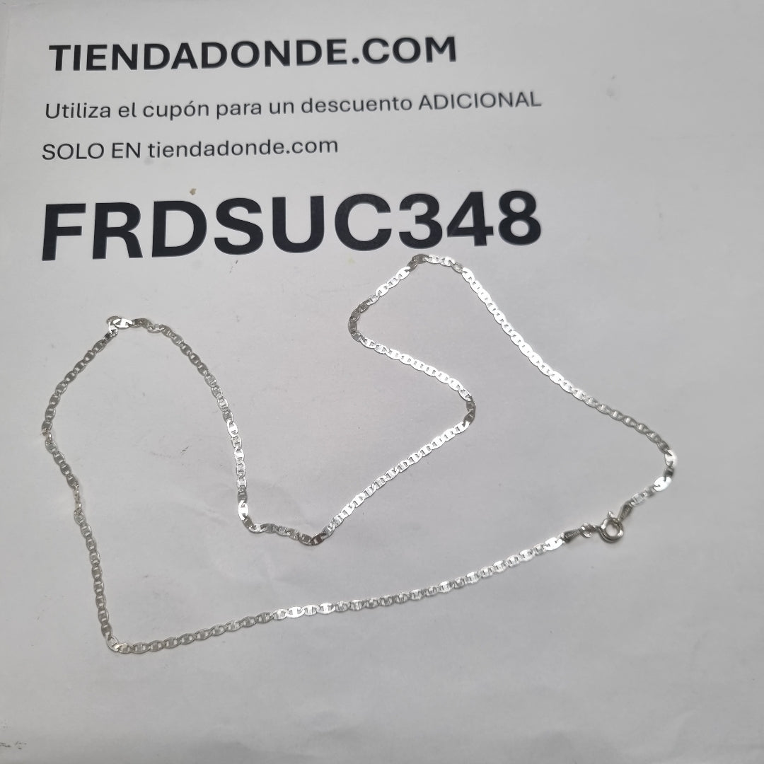 CADENA TEJIDO ESPEJO PLATA .925 55 CM 3.8 GR (NUEVO)