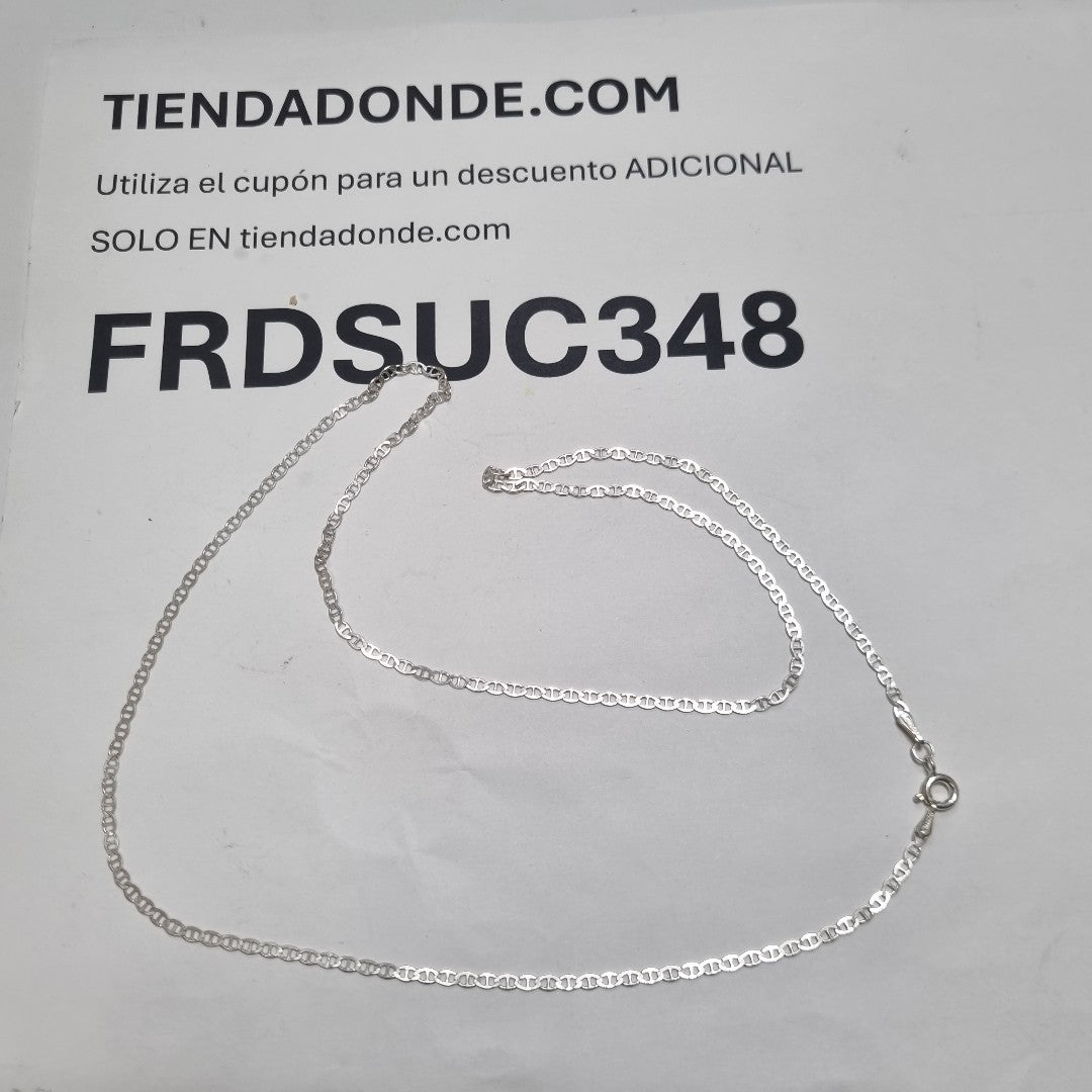 CADENA TEJIDO GUCHI PLATA .925 60 CM 3.8 GR (NUEVO)