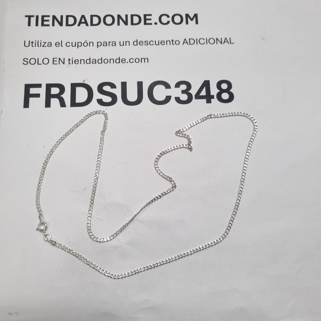 CADENA TEJIDO BARBADO PLATA .925 55 CM 5.3 GR (NUEVO)