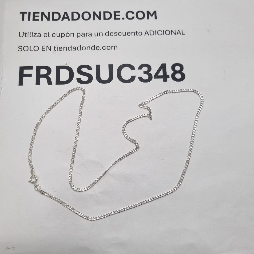 CADENA TEJIDO BARBADO PLATA .925 55 CM 5.3 GR (NUEVO)