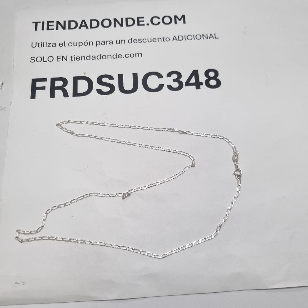 CADENA TEJIDO ESLABONES PLATA .925 55 CM 2.8 GR (NUEVO)
