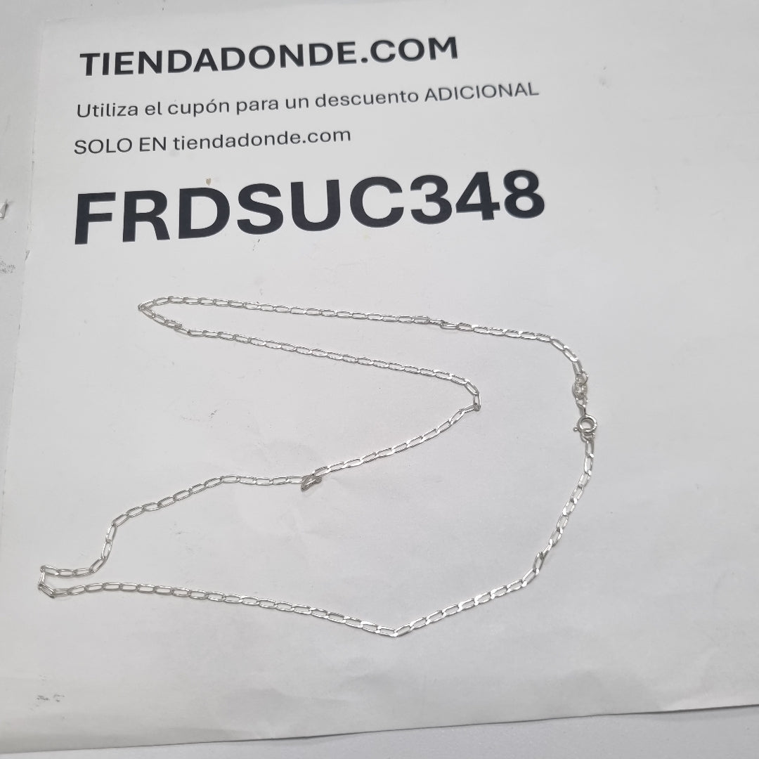 CADENA TEJIDO ESLABONES PLATA .925 55 CM 2.8 GR (NUEVO)