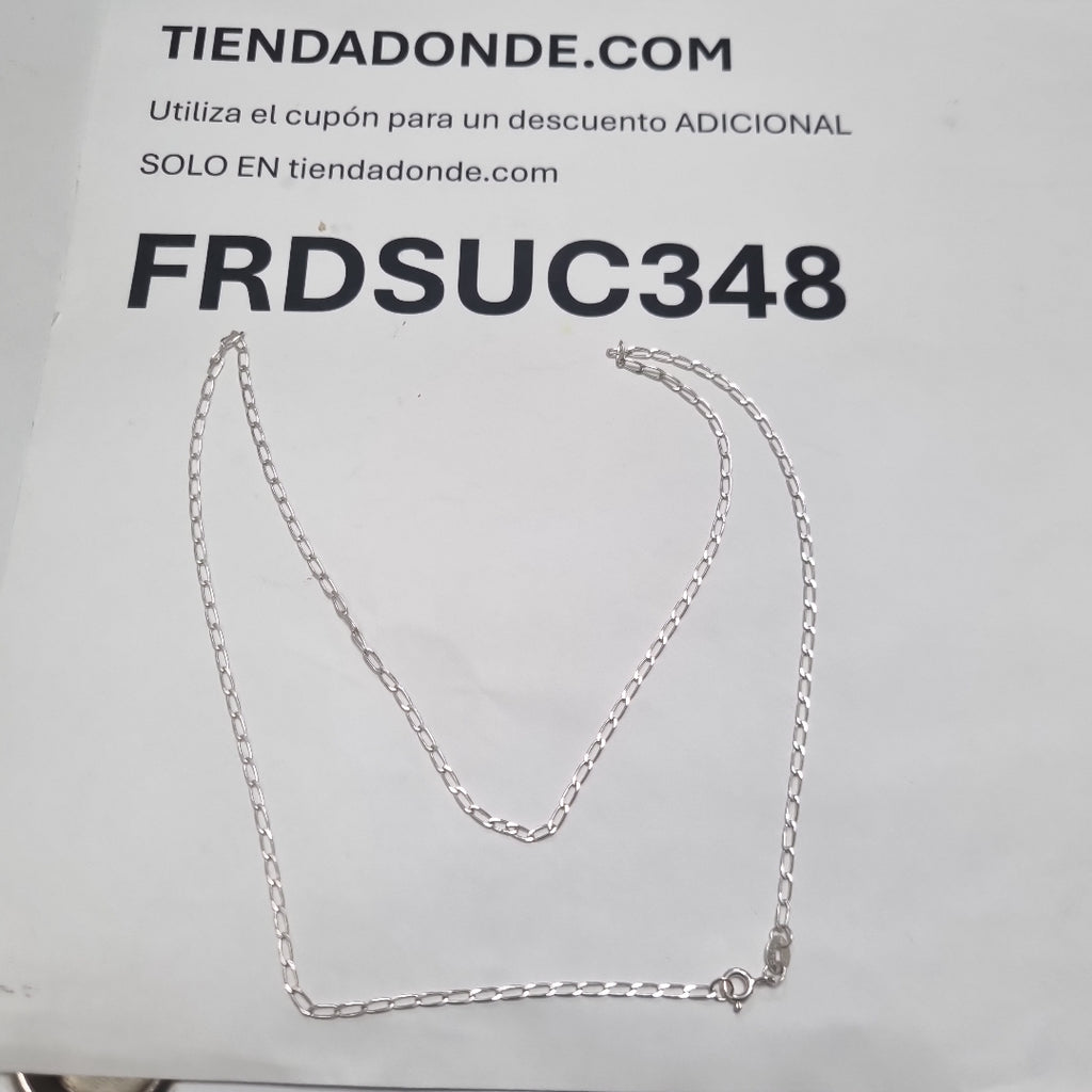 CADENA TEJIDO ESLABONES PLATA .925 55 CM 2.9 GR (NUEVO)