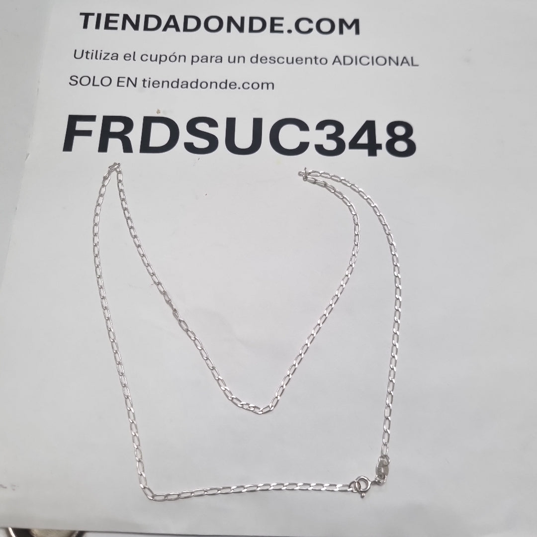 CADENA TEJIDO ESLABONES PLATA .925 55 CM 2.9 GR (NUEVO)