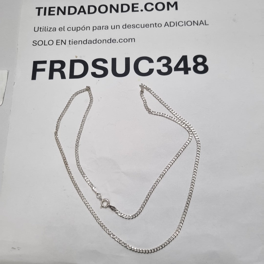 CADENA TEJIDO BARBADO PLATA .925 55 CM 5.3 GR (NUEVO)