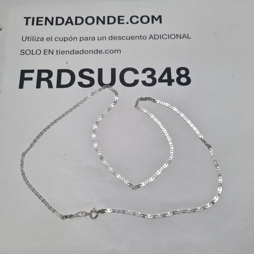CADENA TEJIDO ESPEJO PLATA .925 55 CM 3.7 GR (NUEVO)