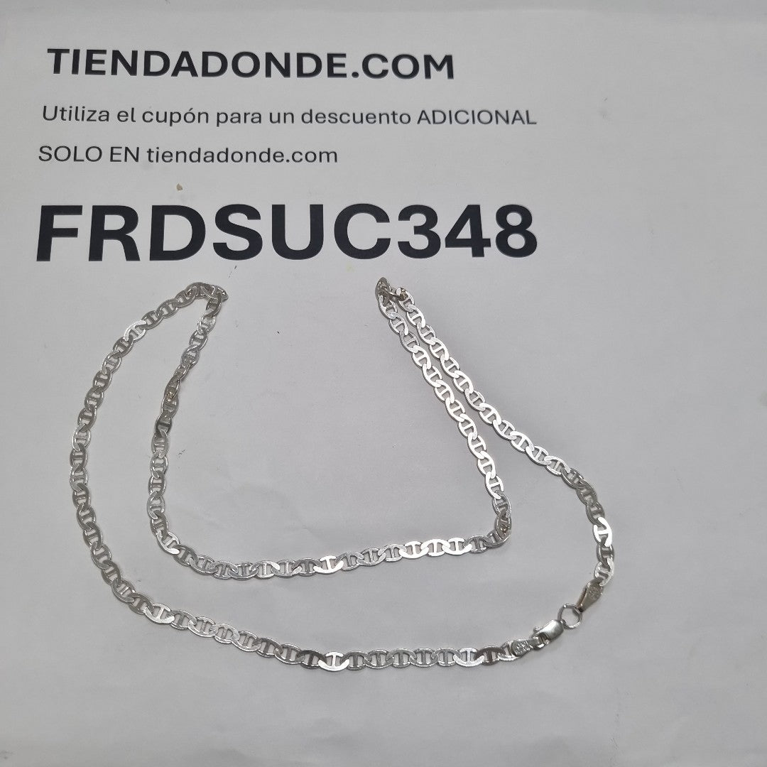 CADENA TEJIDO GUCHI PLATA .925 55 CM 11.6 GR (NUEVO)