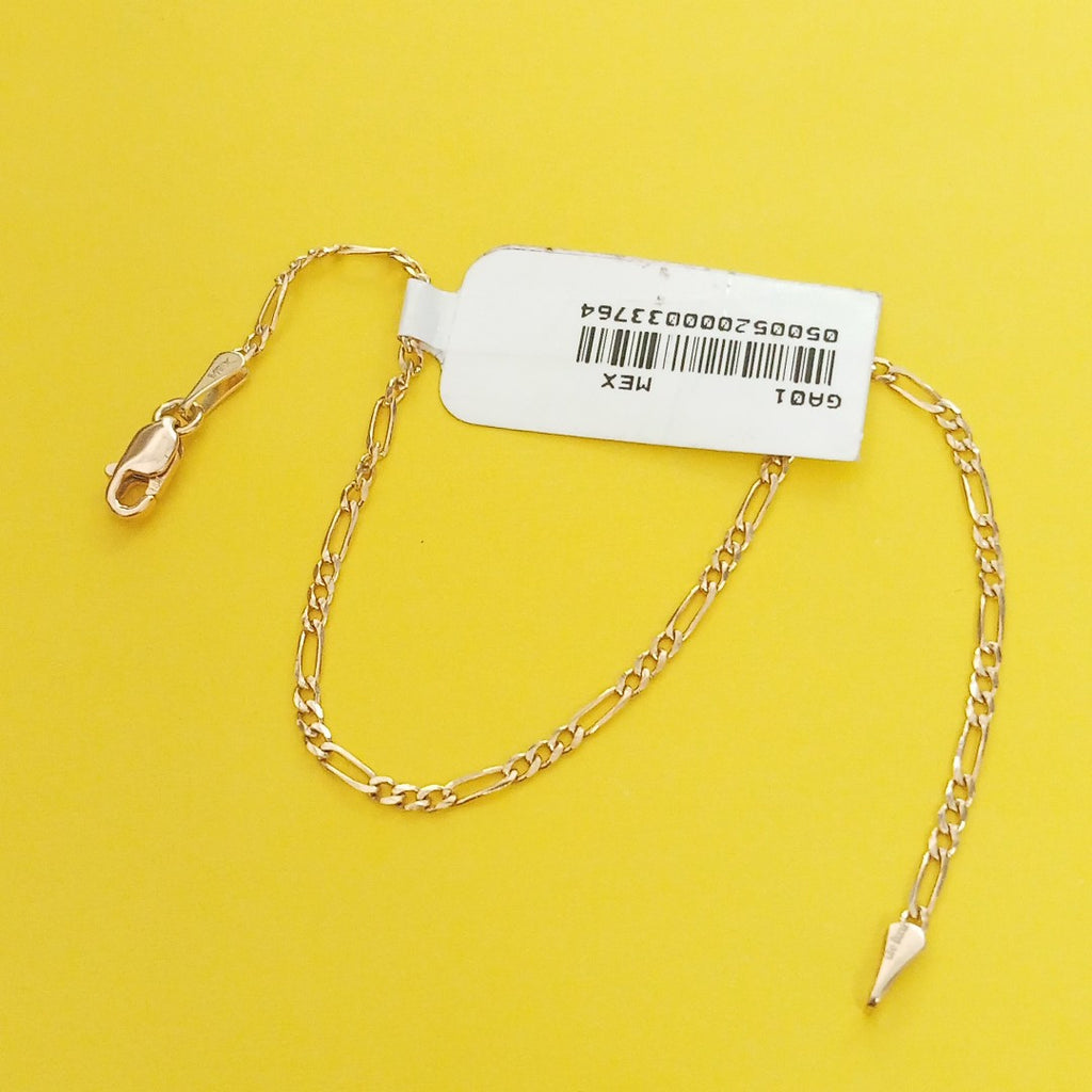 PULSERAS 3X1 ORO 14K 18 CM 1.6 GR (NUEVO)