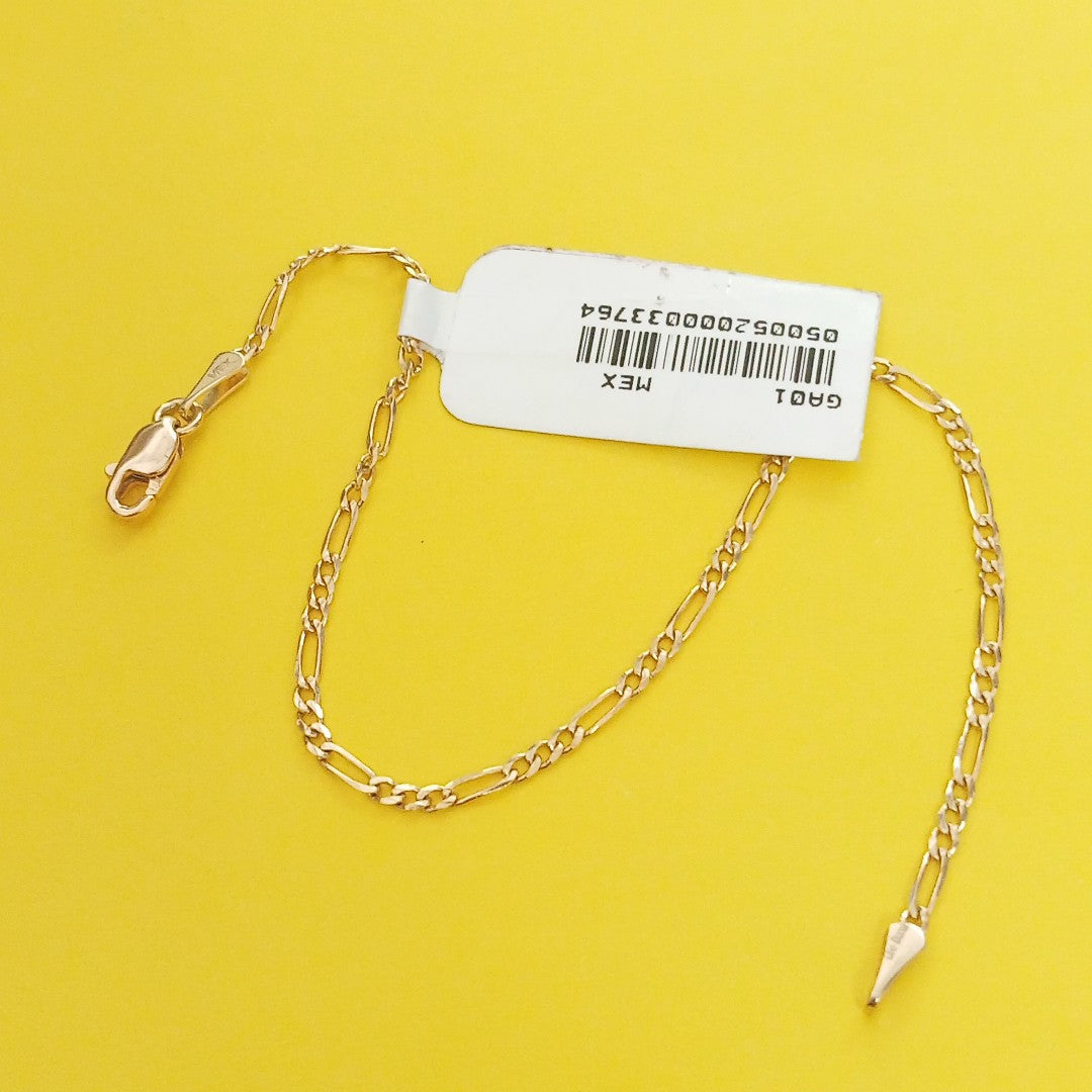 PULSERAS 3X1 ORO 14K 18 CM 1.6 GR (NUEVO)