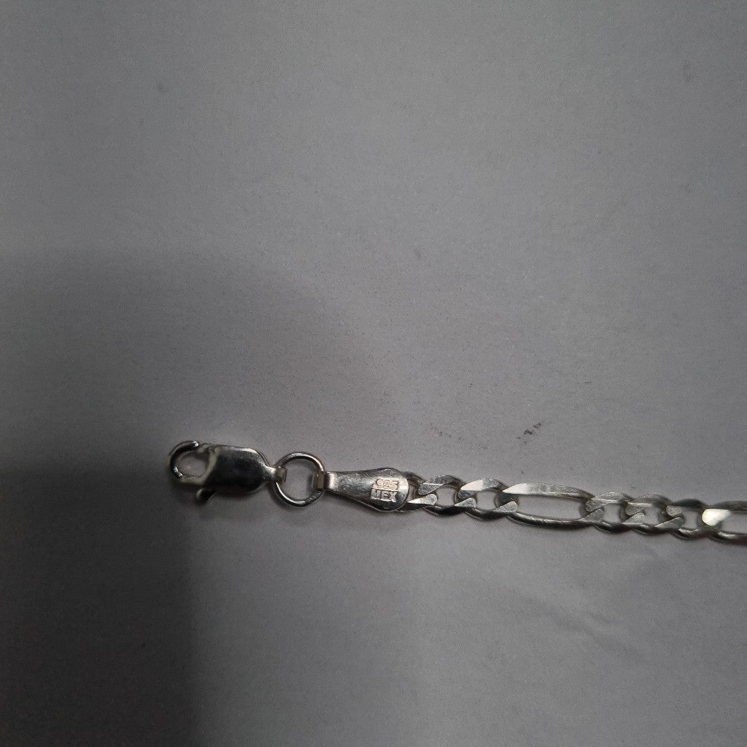 PULSERA TEJIDO SAN JUDAS PLATA .925 21 CM 5.5 GR (NUEVO)