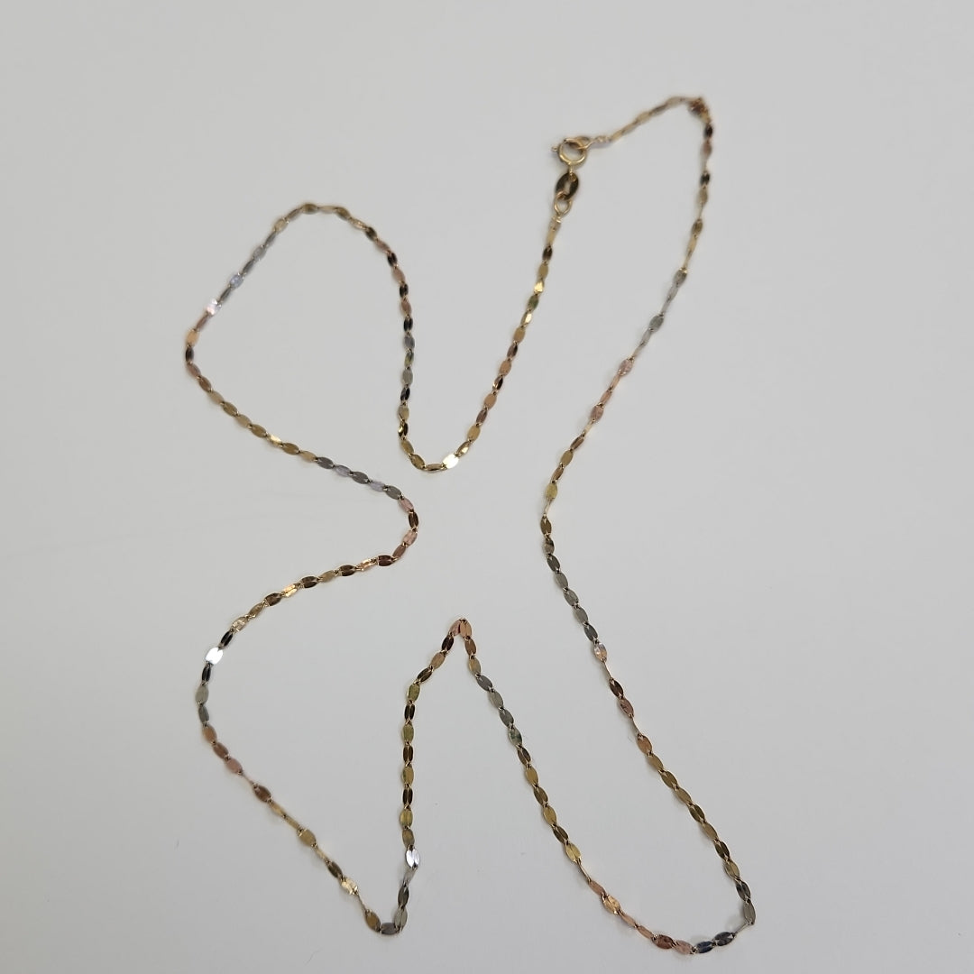 CADENA ORO COMBINADO 10 K 0.7 GRMS (SEMINUEVO)