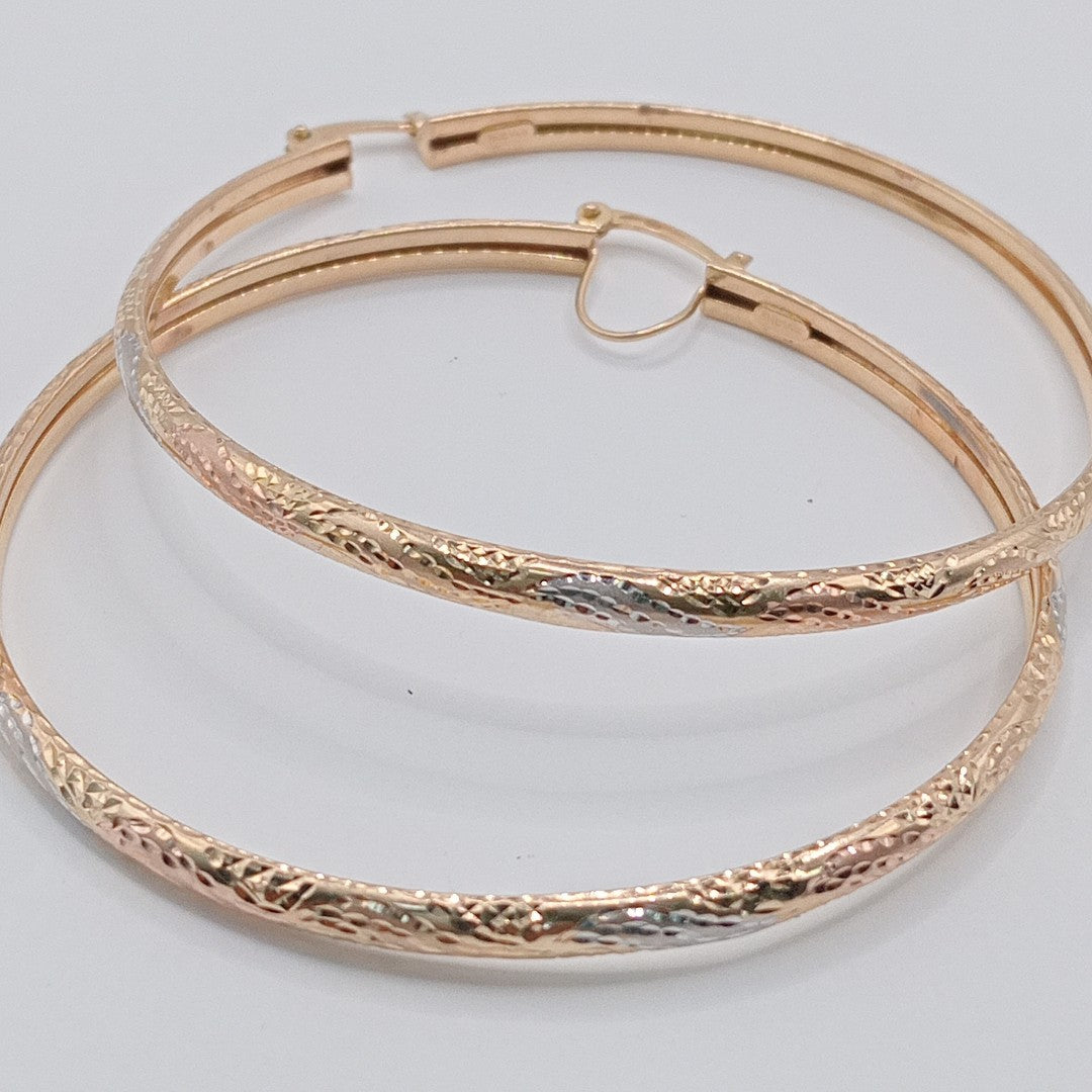 ARRACADAS PAR ORO PLATINO 14 K 7,40 GRMS (SEMINUEVO)