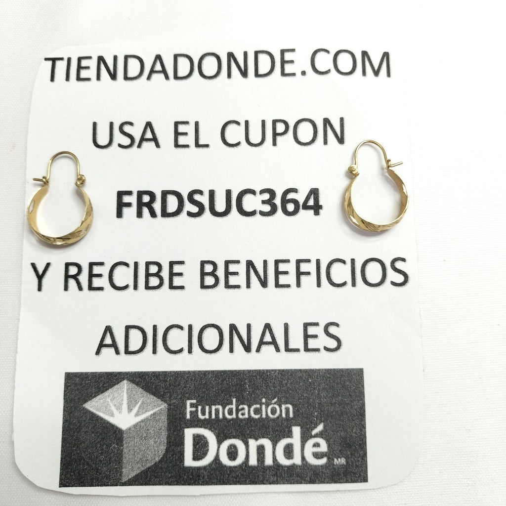 ARETES PAR ORO 14 K 2,40 GRMS (SEMINUEVO)