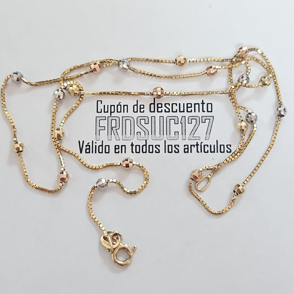 GARGANTILLA ORO, ORO COMBINADO 14 K 3.8 GRMS (SEMINUEVO)