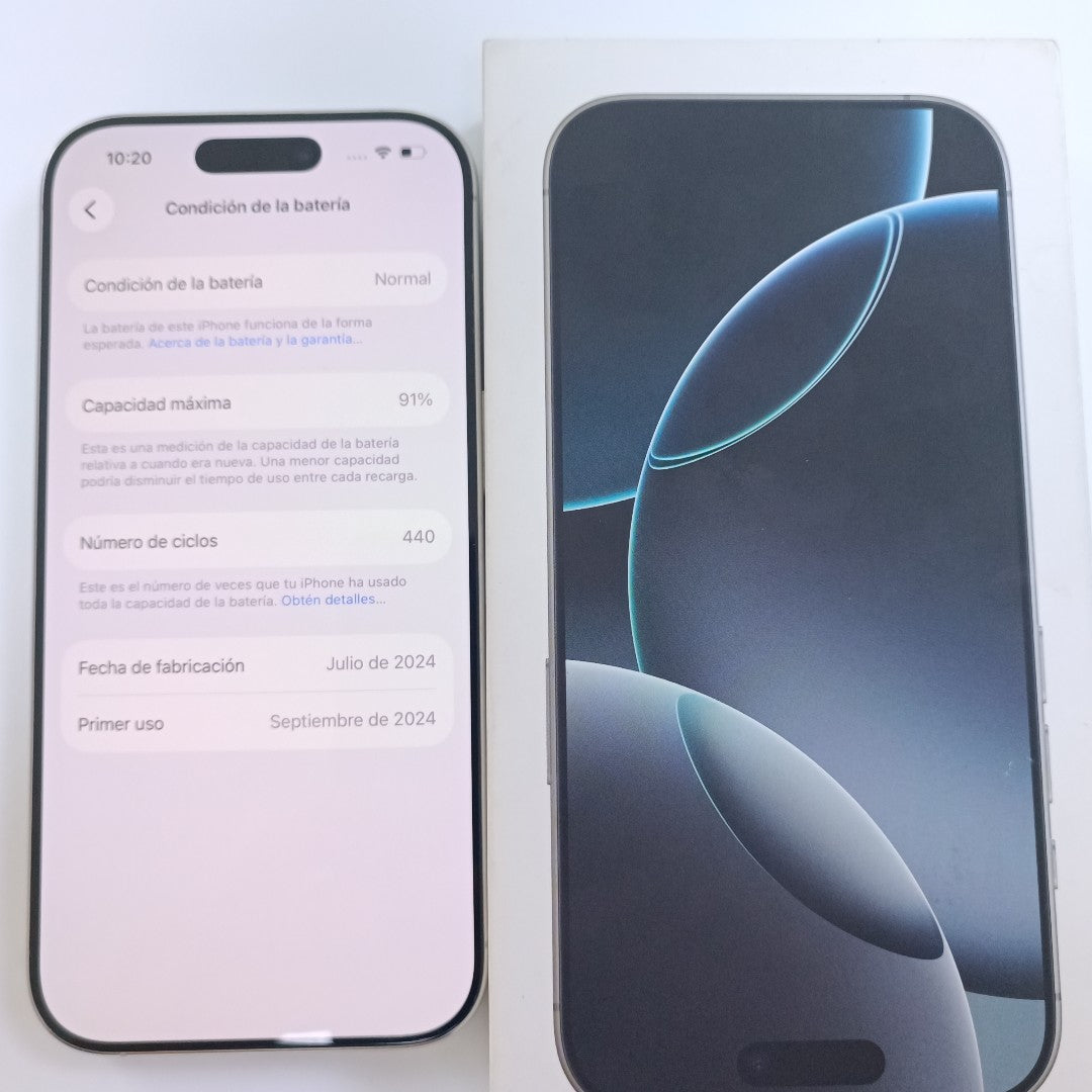 CELULAR APPLE IPHONE 16 PRO A3292 (2024) 1 TB 8 GB RAM (SEMINUEVO)