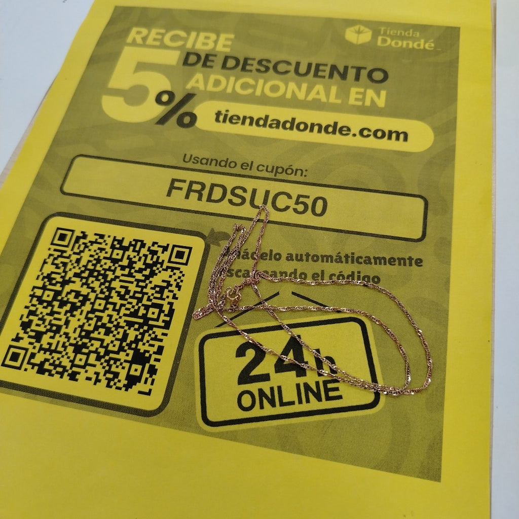 CADENA ORO 14 K 3.6 GRMS (SEMINUEVO)