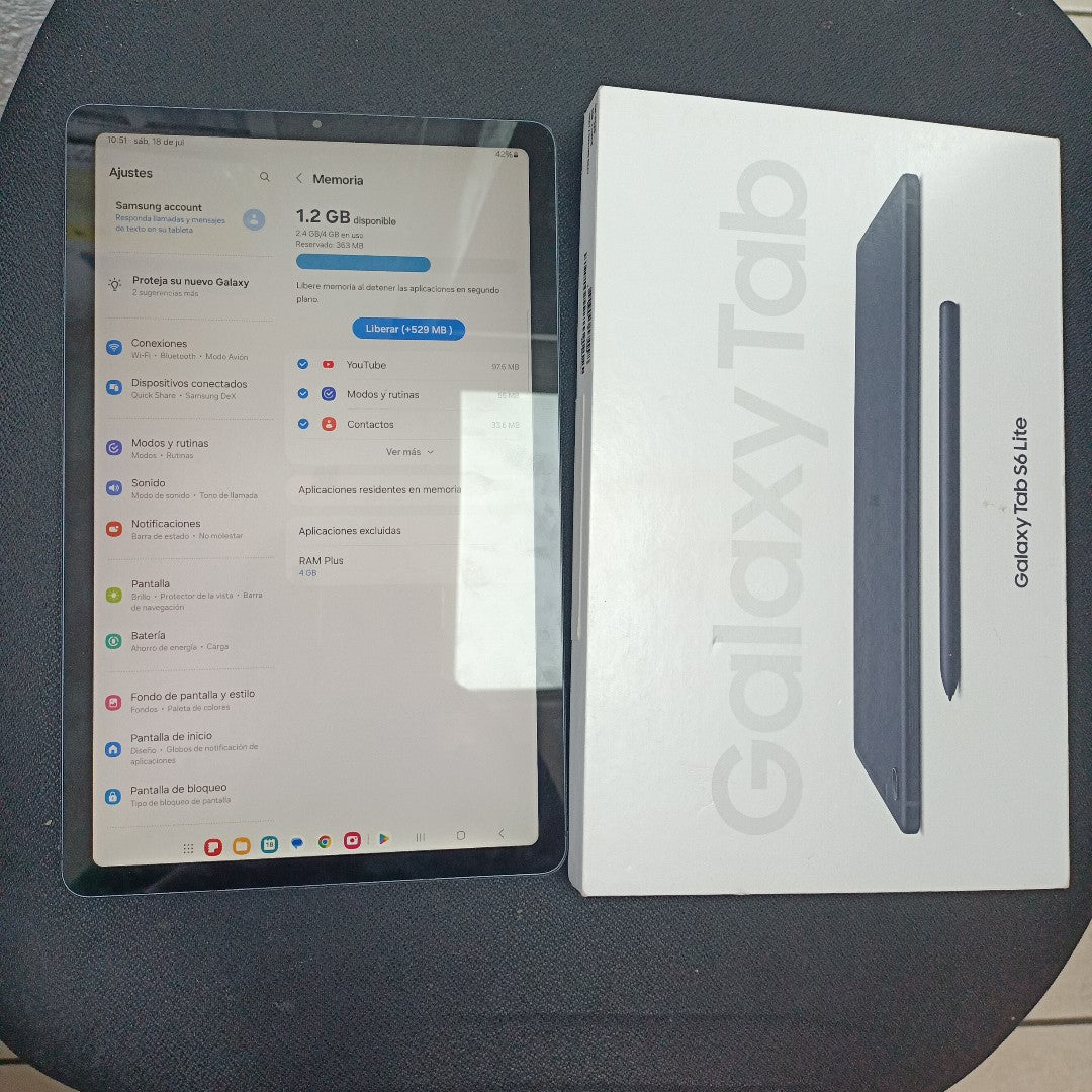 TABLETA SAMSUNG GALAXY TAB S6 LITE SM-P620 (2024) 128 GB 4 GB RAM (SEMINUEVO)