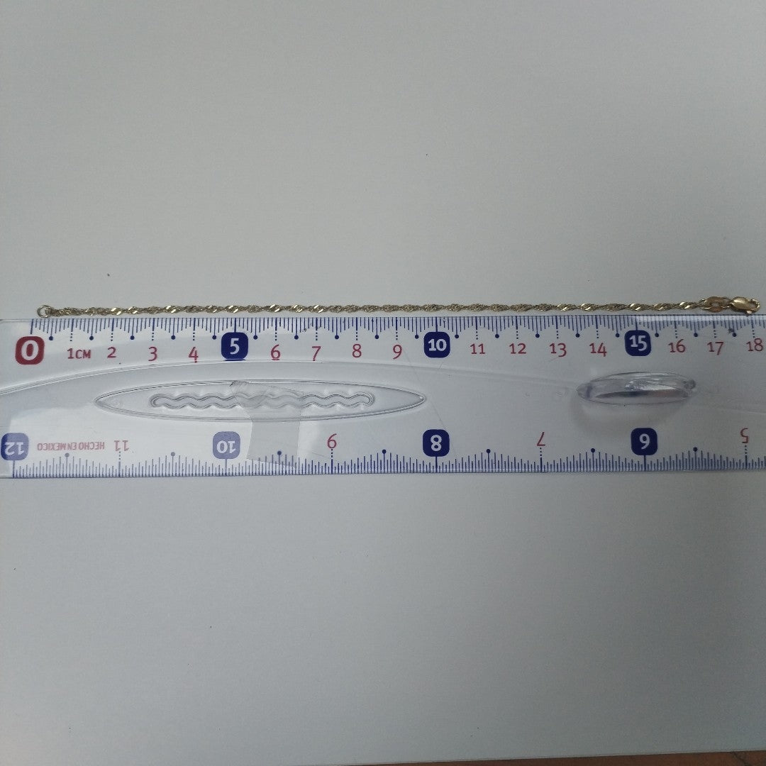 PULSERAS TEJIDO MEDIO TZL ORO 14K 18 CM 1.3 GR (NUEVO)