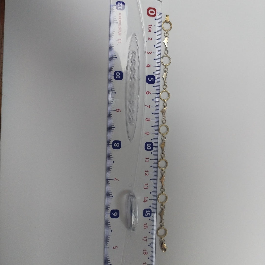 PULSERA ORO COMBINADO 10 K 3 GRMS (SEMINUEVO)