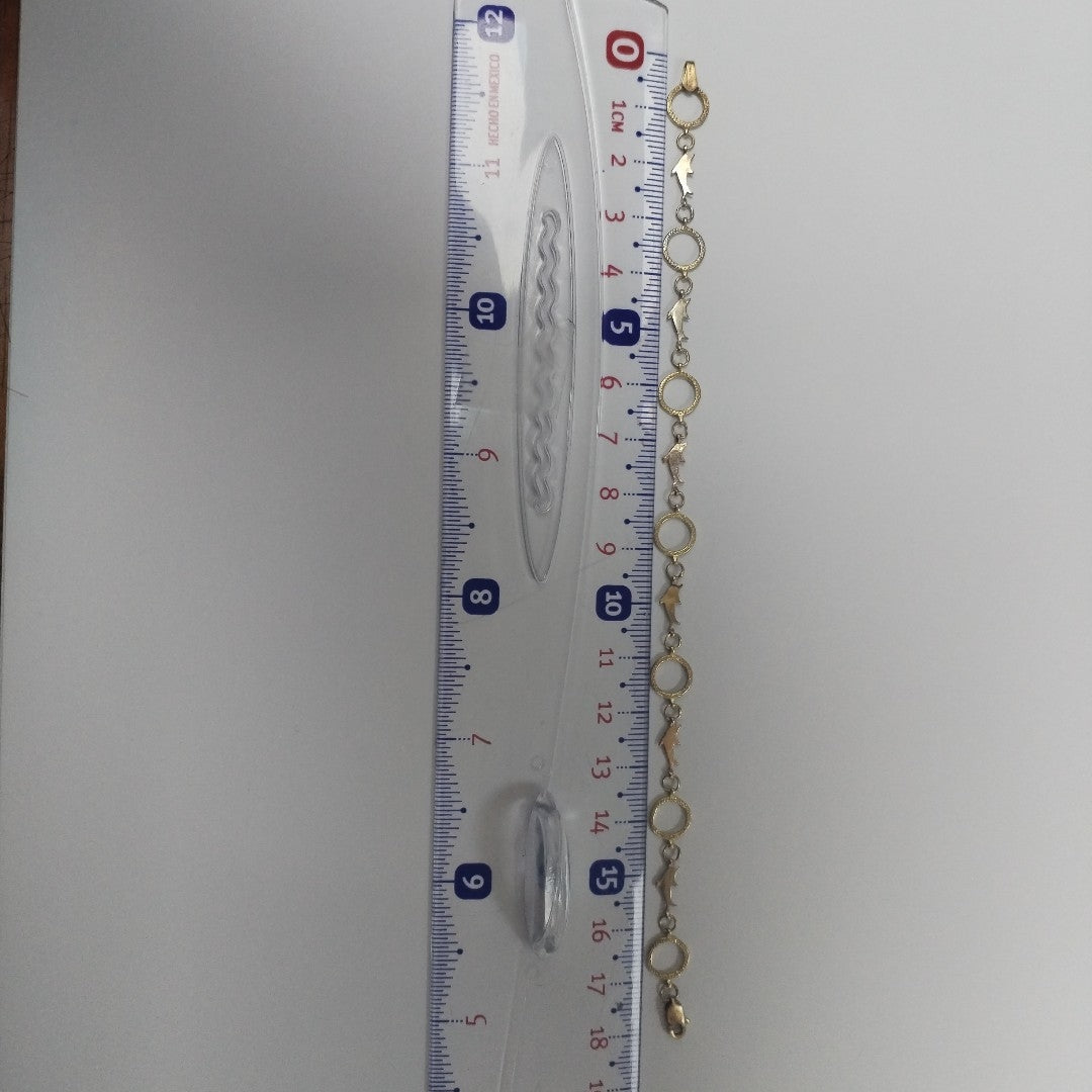 PULSERA ORO COMBINADO 10 K 3 GRMS (SEMINUEVO)