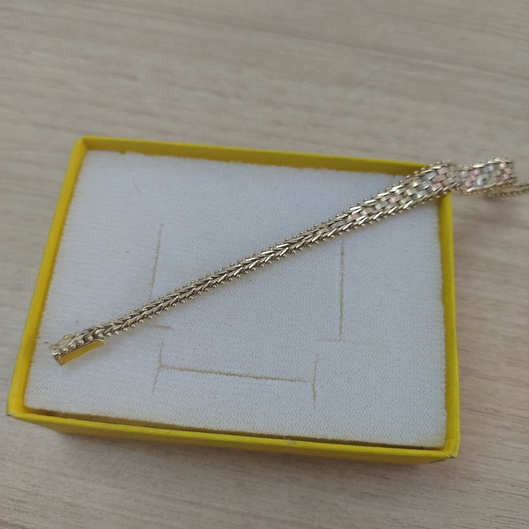 PULSERA ORO, ORO COMBINADO 14 K 8.3 GRMS (SEMINUEVO)