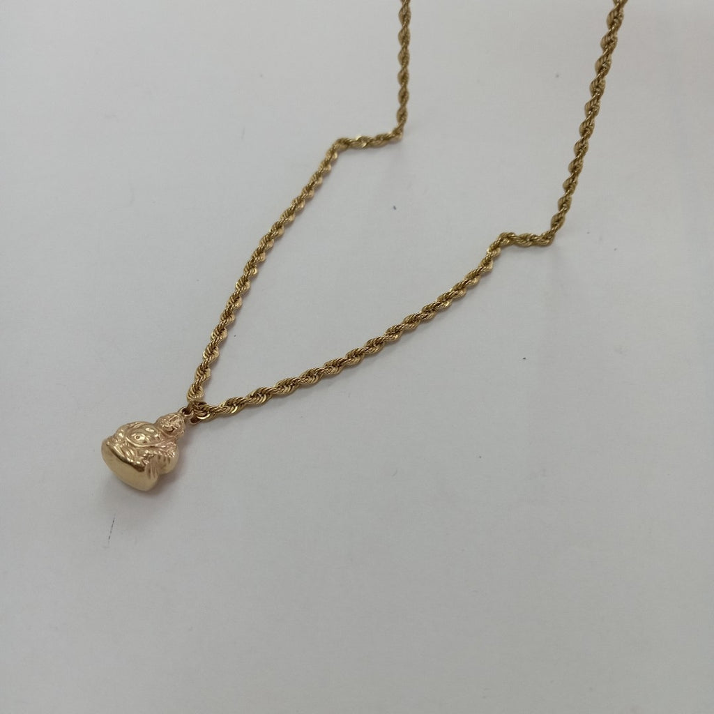 CADENA, DIJE ORO 14 K 4 GRMS (SEMINUEVO)