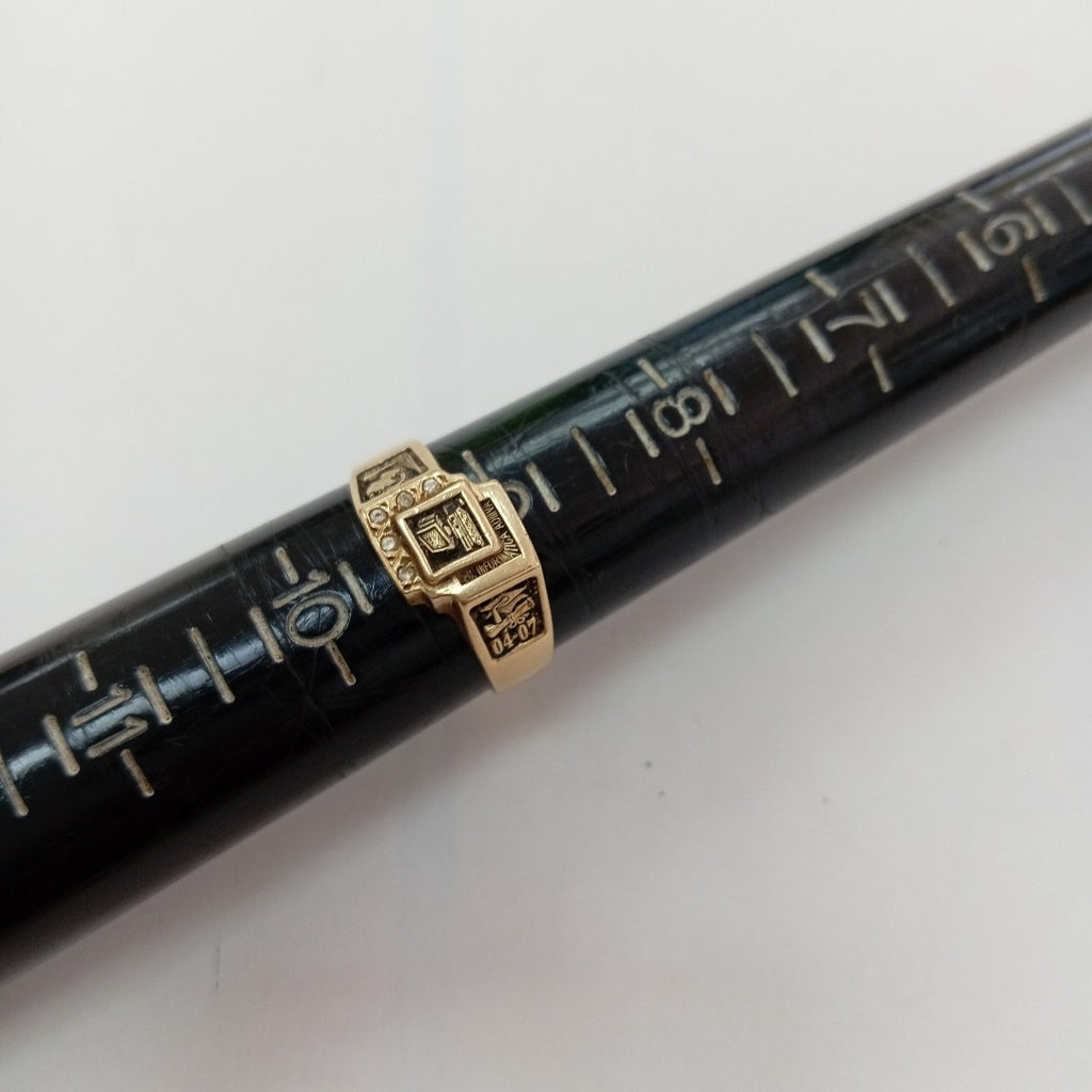 ANILLO DE GRADUACIÓN ORO 14 K 5.3 GRMS (SEMINUEVO)