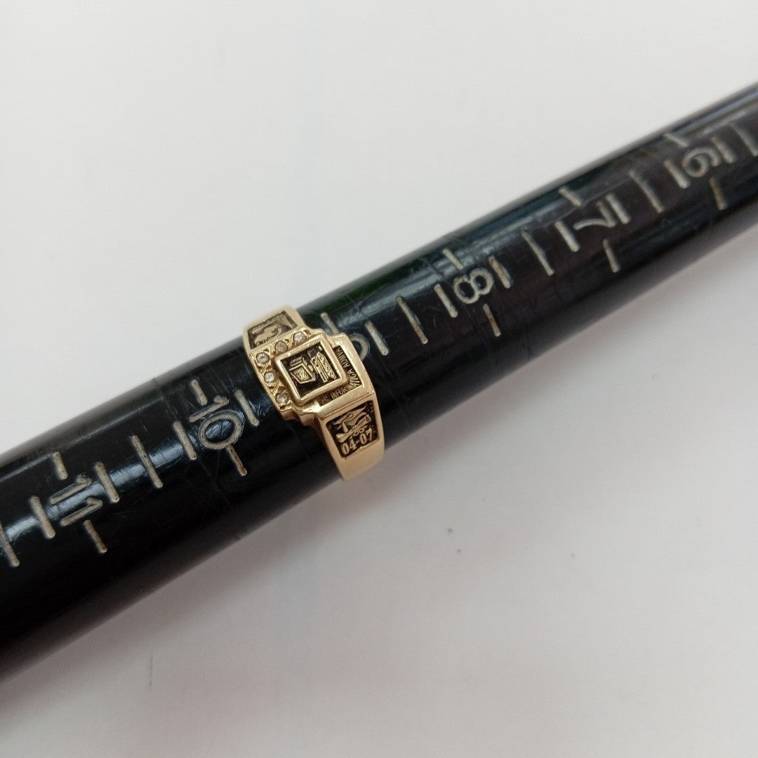 ANILLO DE GRADUACIÓN ORO 14 K 5.3 GRMS (SEMINUEVO)