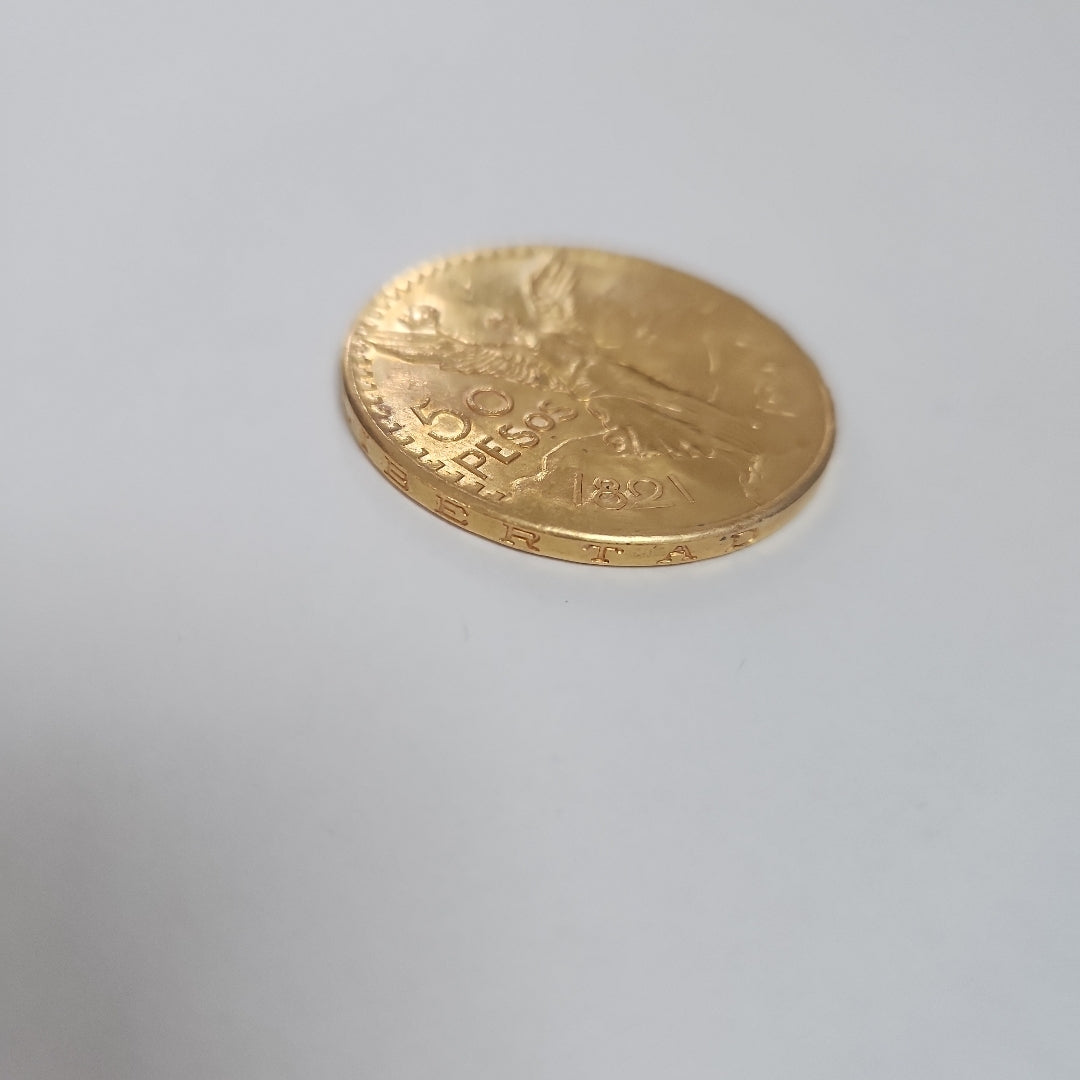 K1 41.6 GRMS 21 K IDENTIFICACIÓN MONEDA NOMINATIVA MONEDAS PESOS 50 PESOS (SEMINUEVO)