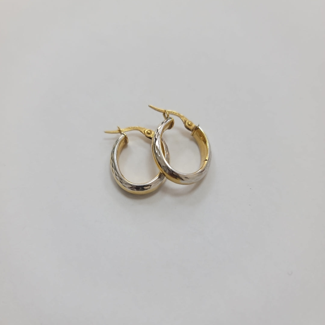 ARRACADAS PAR ORO, ORO COMBINADO 10 K 1.5 GRMS (SEMINUEVO)