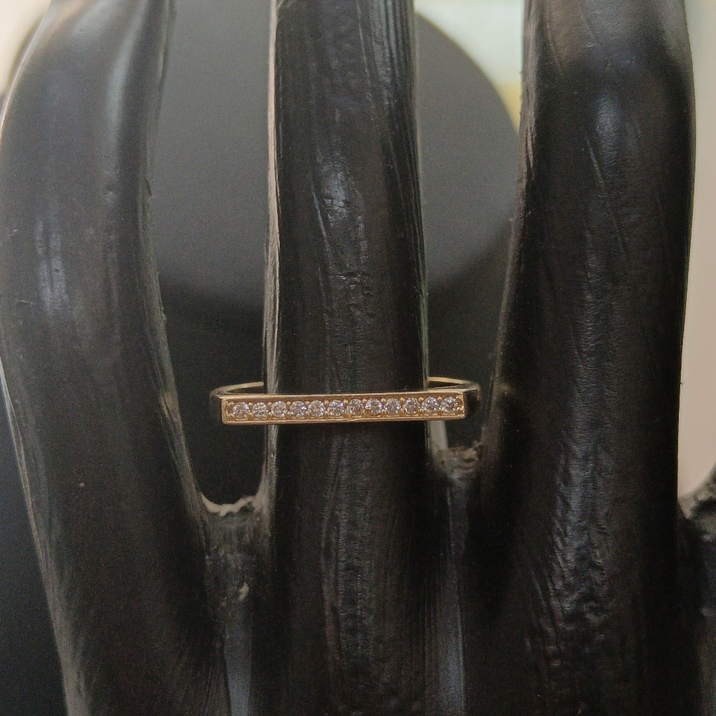 ANILLOS C/CIRCONIA ORO 10K TALLA 9 1.8 GR (NUEVO)