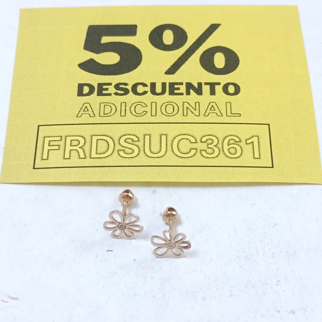 BROQUELES PAR ORO 14 K 0.6 GRMS (SEMINUEVO)