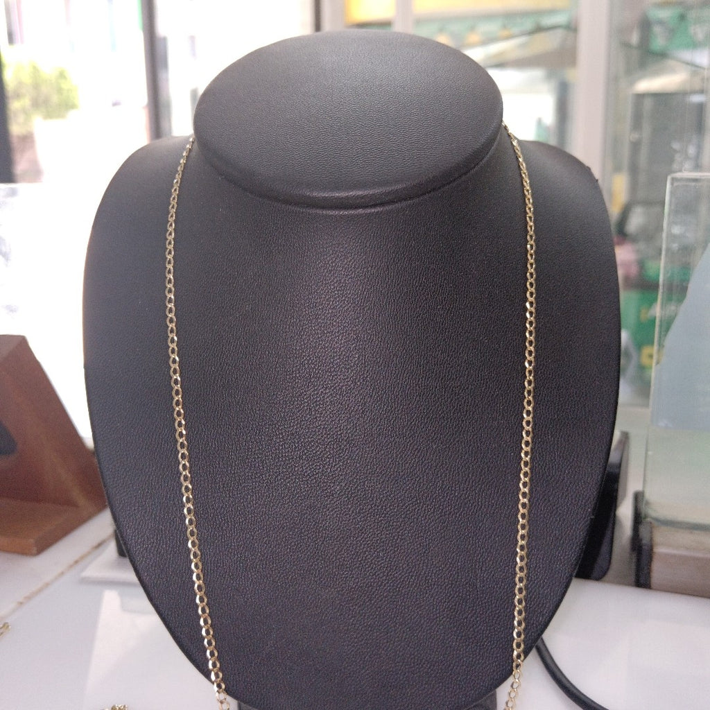 CADENAS TEJIDO BARBADA ORO 14K 60 CM 5.4 GR (NUEVO)