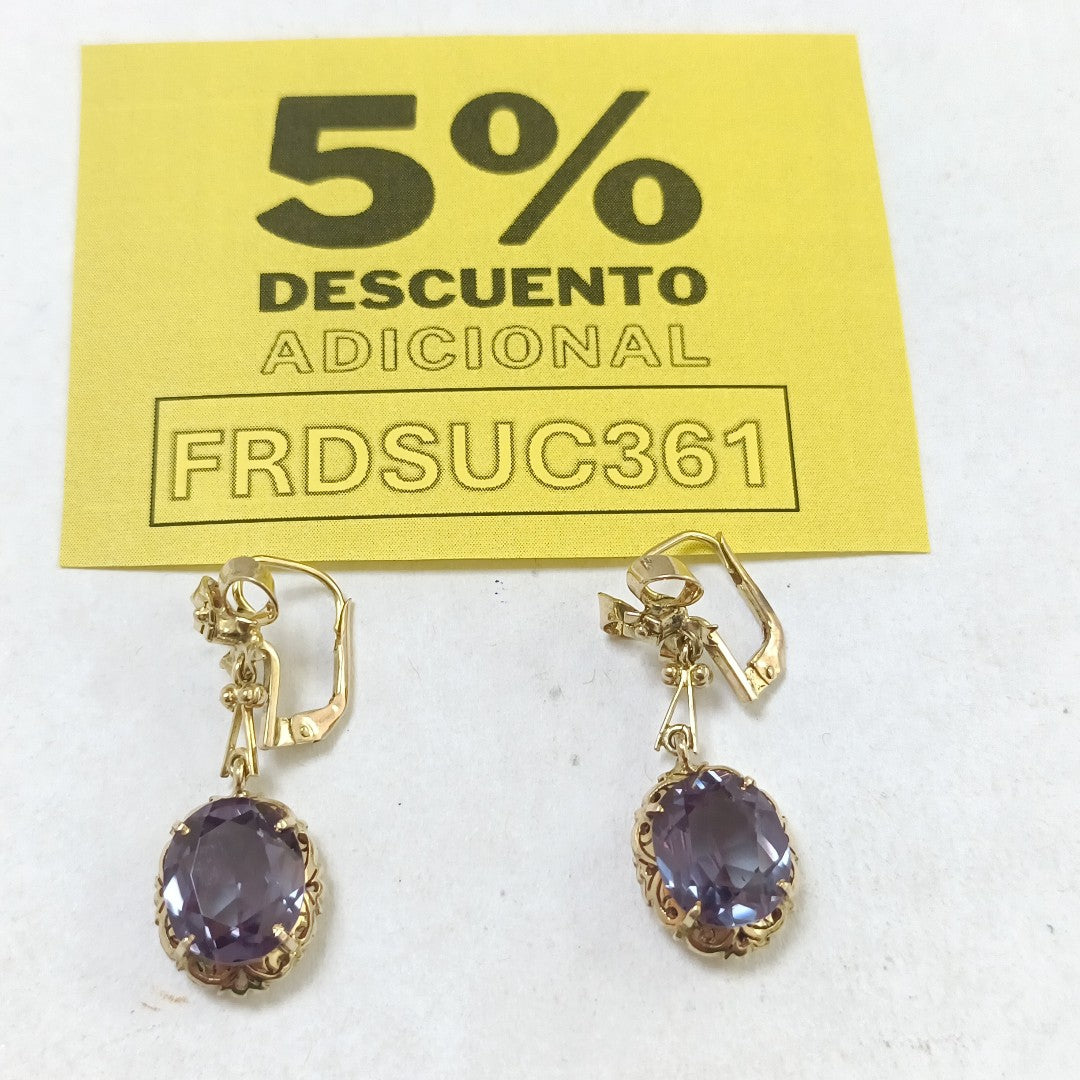 ARETES PAR ORO 14 K 6.8 GRMS (SEMINUEVO)