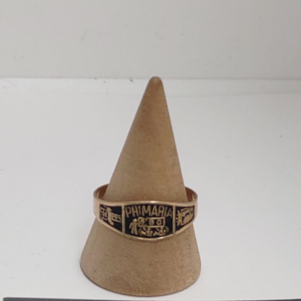 ANILLO DE GRADUACIÓN ORO 8 K 1.2 GRMS (SEMINUEVO)