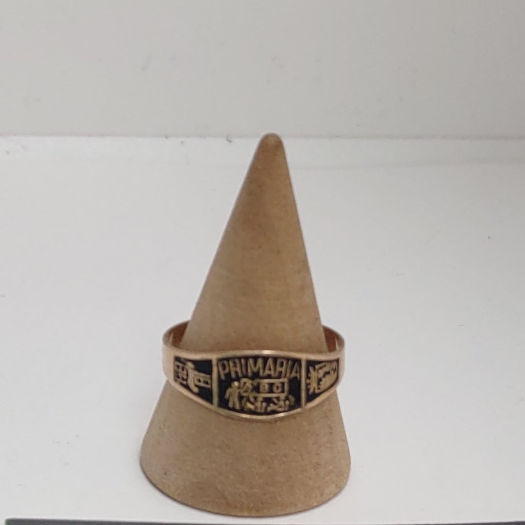 ANILLO DE GRADUACIÓN ORO 8 K 1.2 GRMS (SEMINUEVO)