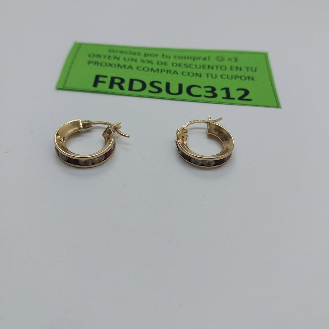 ARRACADAS PAR ORO 14 K 2.5 GRMS (SEMINUEVO)