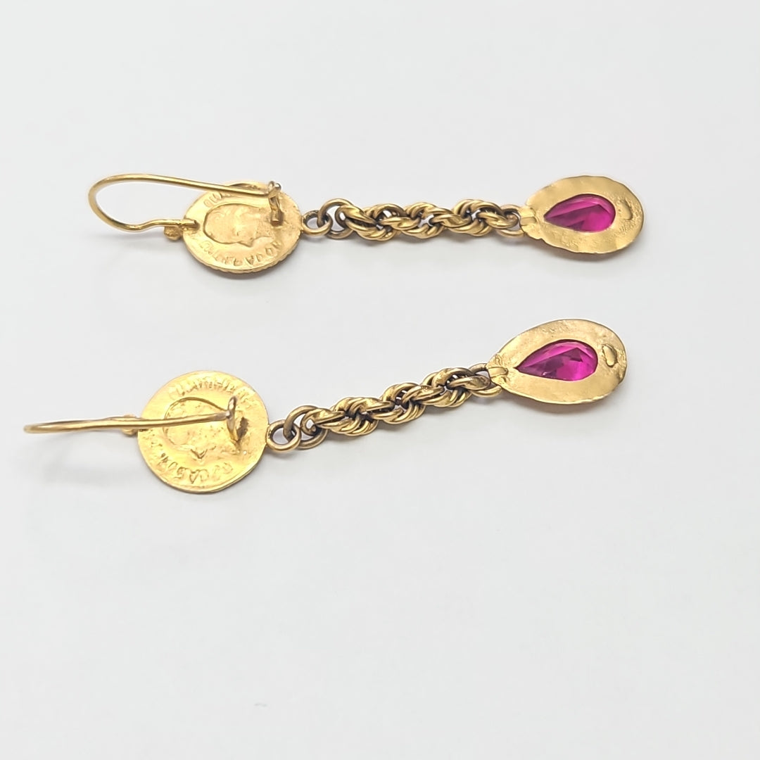 ARETES PAR ORO 10 K 4,20 GRMS (SEMINUEVO)