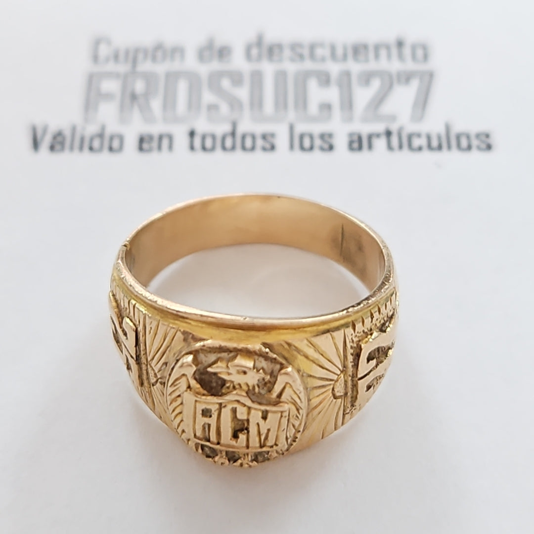 ANILLO DE GRADUACIÓN ORO 10 K 8,00 GRMS (SEMINUEVO)
