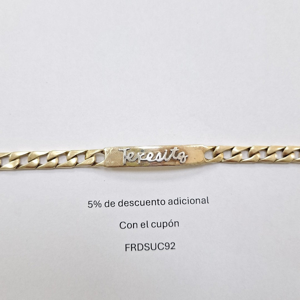 K1 29,00 GRMS 14 K ESPECIFICACIONES COMPLEMENTARIAS ESCLAVA TEJIDO ESLABONES , (SEMINUEVO)