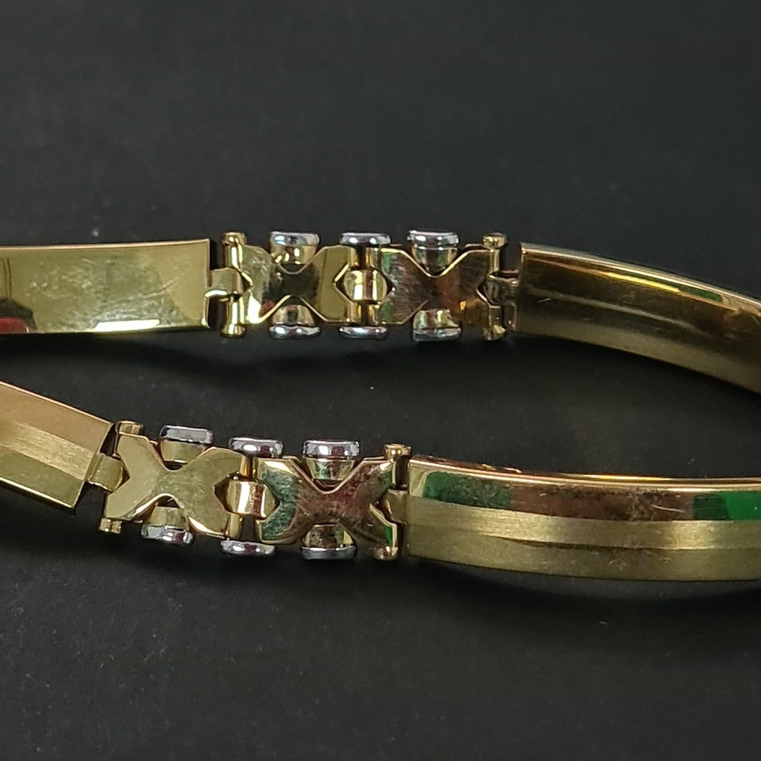 PULSERA ORO COMBINADO 10 K 11.9 GRMS (SEMINUEVO)