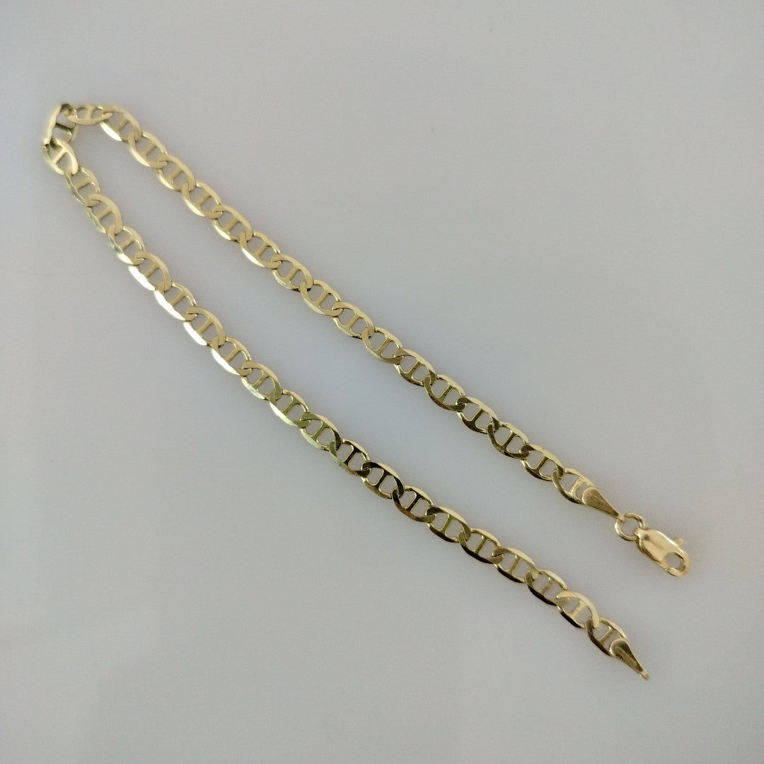 PULSERAS TEJIDO MARINERA ORO 14K 21 CM 3.4 GR (NUEVO)