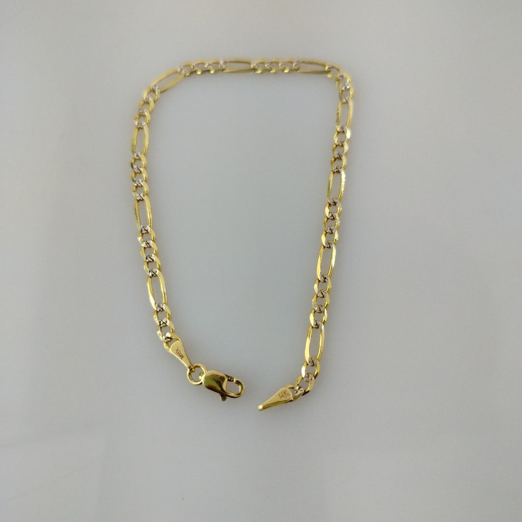 PULSERAS 3X1 DIAMANTADA ORO 14K 18 CM 3 GR (NUEVO)