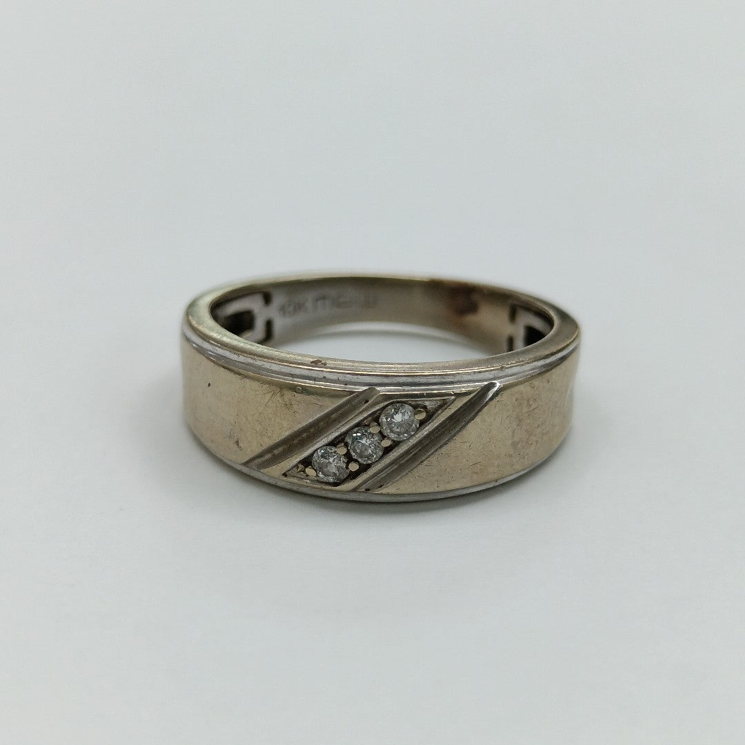 ANILLO ORO, ORO BLANCO 10 K 3.3 GRMS (SEMINUEVO)