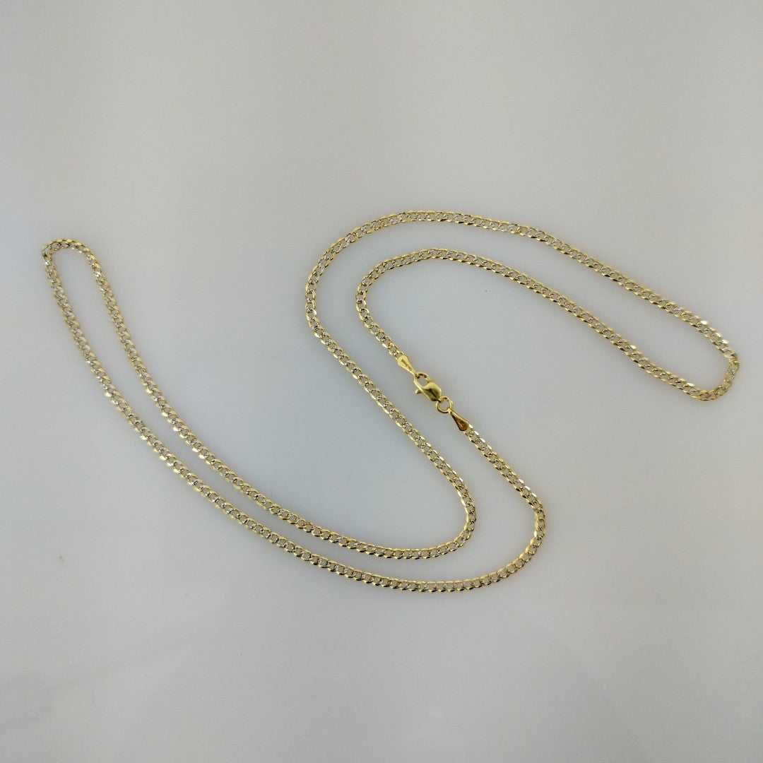 CADENAS BARBADA DIAMANTADA ORO 14K 60 CM 6.1 GR (NUEVO)