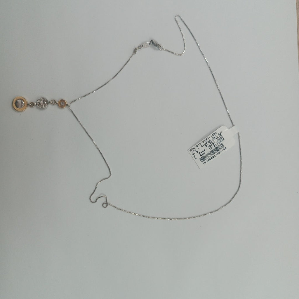 GARGANTILLA ORO,ORO BLANCO 14 K 3,90 GRMS (SEMINUEVO)