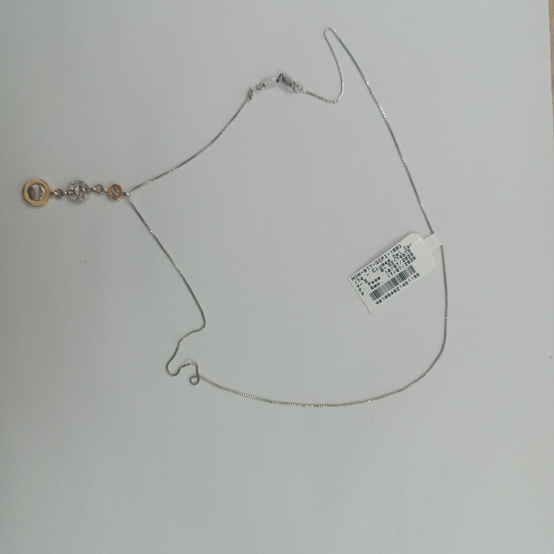 GARGANTILLA ORO,ORO BLANCO 14 K 3,90 GRMS (SEMINUEVO)