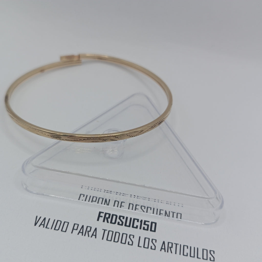 PULSERA RIGIDA ORO 10 K 4 GRMS (SEMINUEVO)