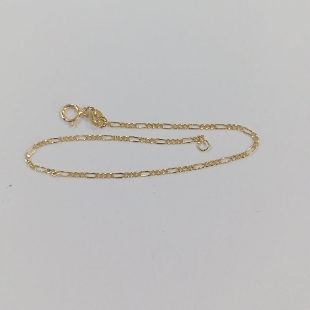 PULSERAS TEJIDO 3X1 ORO 14K 16 CM 0.9 GR (NUEVO)